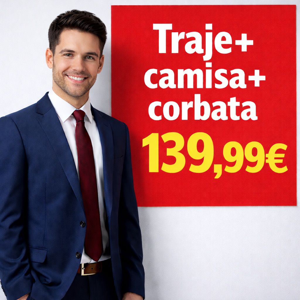 OFERTA Traje, Camisa Y Corbata por 139'99€ (Solo tienda Física)