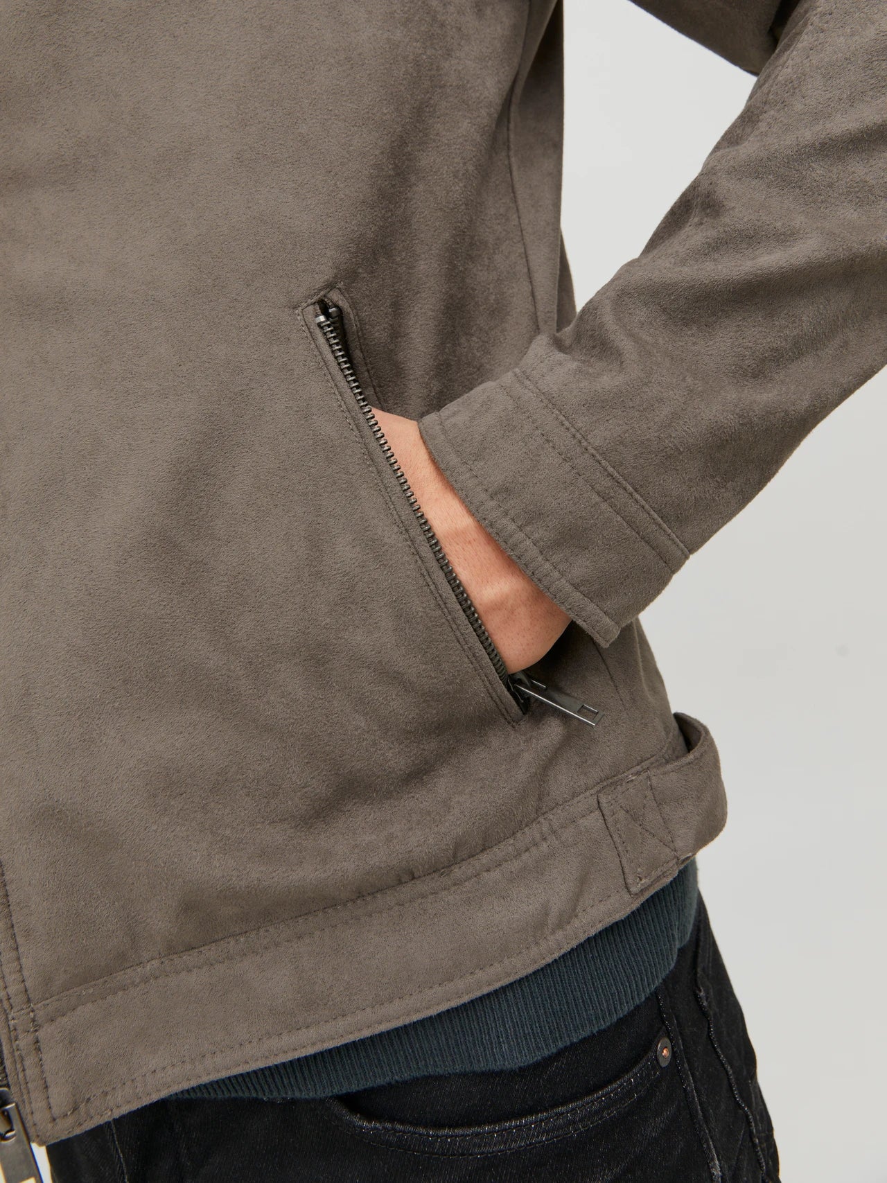 CHAQUETA DE ANTELINA SINTÉTICA